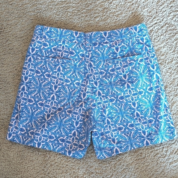 Caribbean Joe & Company Blue Pink Geometric Print Stretch Zip Fly Front Shorts 6 - Picture 5 of 8